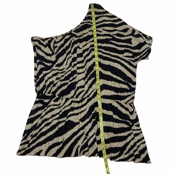 LANE Bryant Zebra One Shoulder Mini Dress 26/28 - Picture 5 of 10
